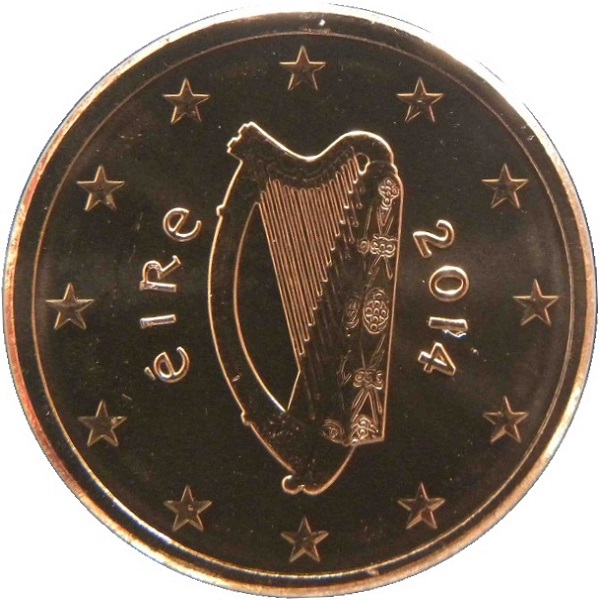 Ирландия 1 Евро цент (2014) KM#