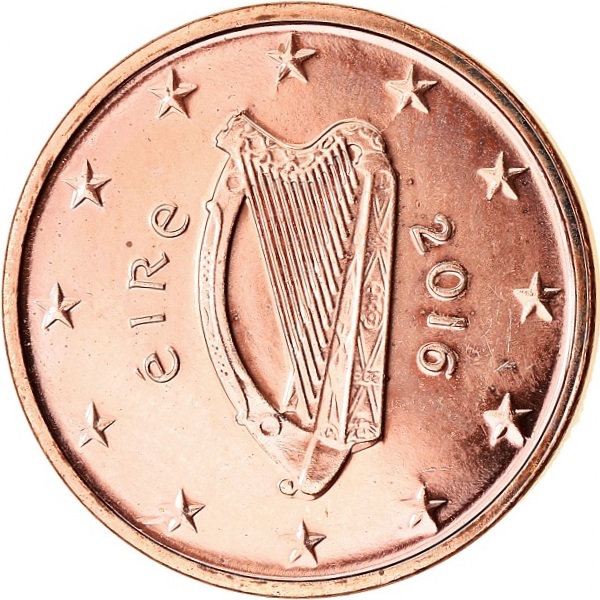 Ирландия 1 Евро цент (2016) KM#