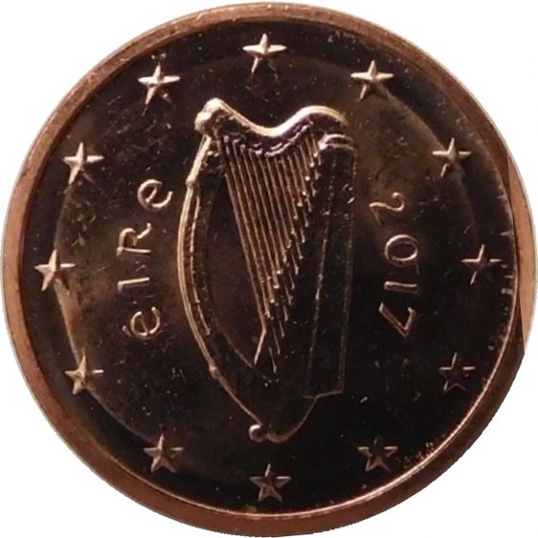 Ирландия 1 Евро цент (2017) KM#