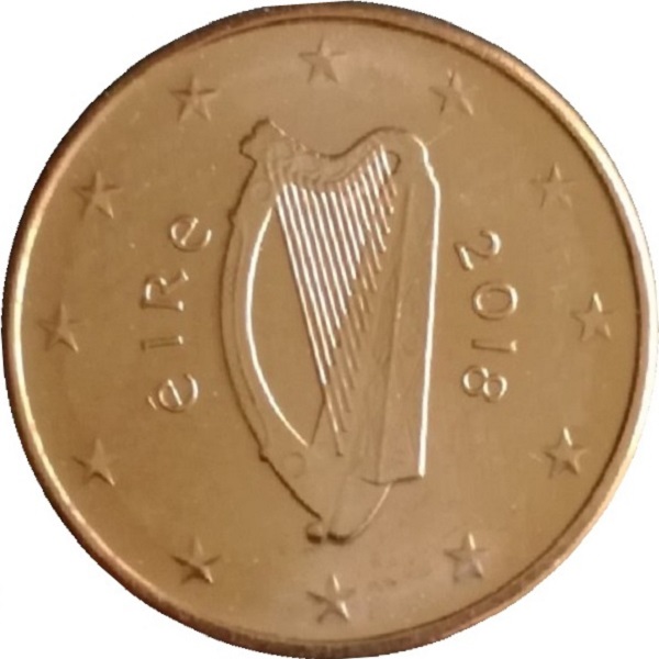 Ирландия 1 Евро цент (2018) KM#
