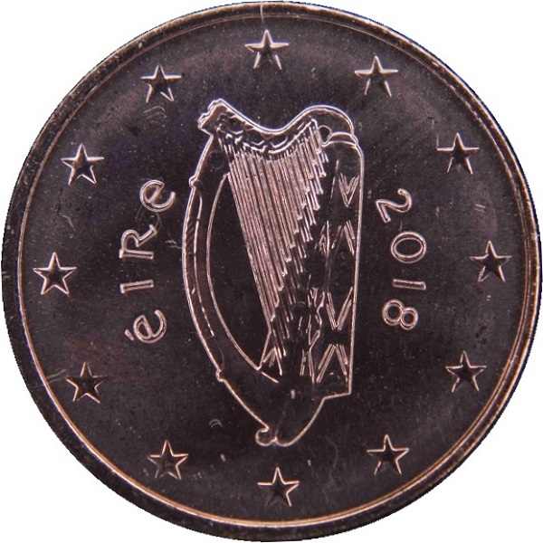 Ирландия 2 Евро цент (2018) KM#