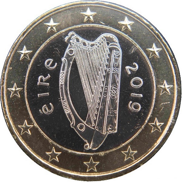 Ирландия 1 Евро (2019) KM#