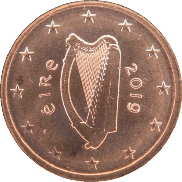Ирландия 1 Евро цент (2019) KM#
