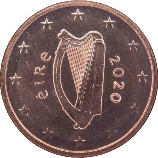 Ирландия 1 Евро цент (2020) KM#