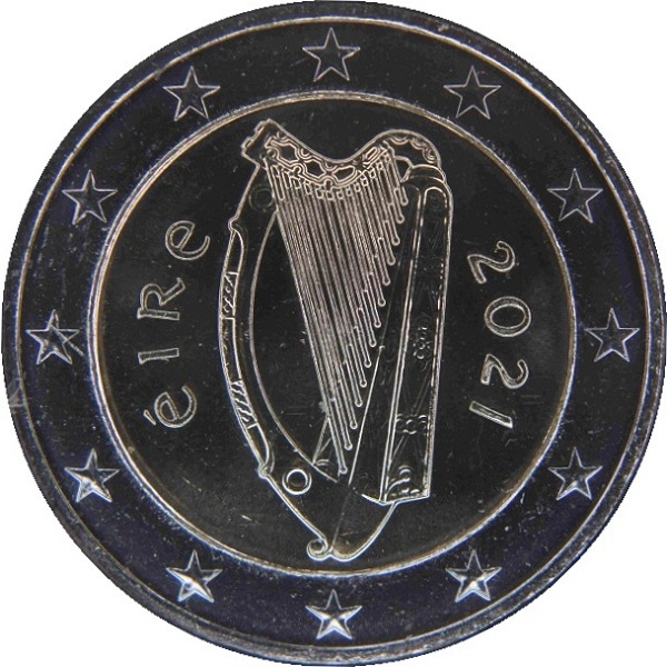 Ирландия 2 Евро (2021) KM#