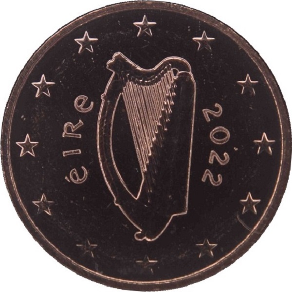 Ирландия 1 Евро цент (2022) KM#
