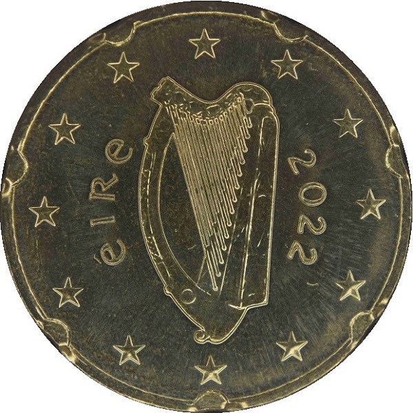 Ирландия 20 Евро цент (2022) KM#