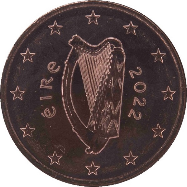 Ирландия 2 Евро цент (2022) KM#