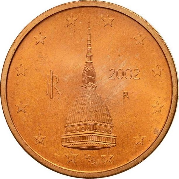 Italy 2 Euro cent (2002) KM#