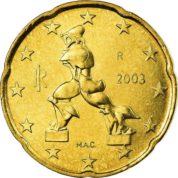 Italy 20 Euro cent (2003) KM#