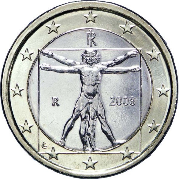 Италия 1 Евро (2008) KM#