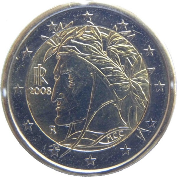 Италия 2 Евро (2008) KM#