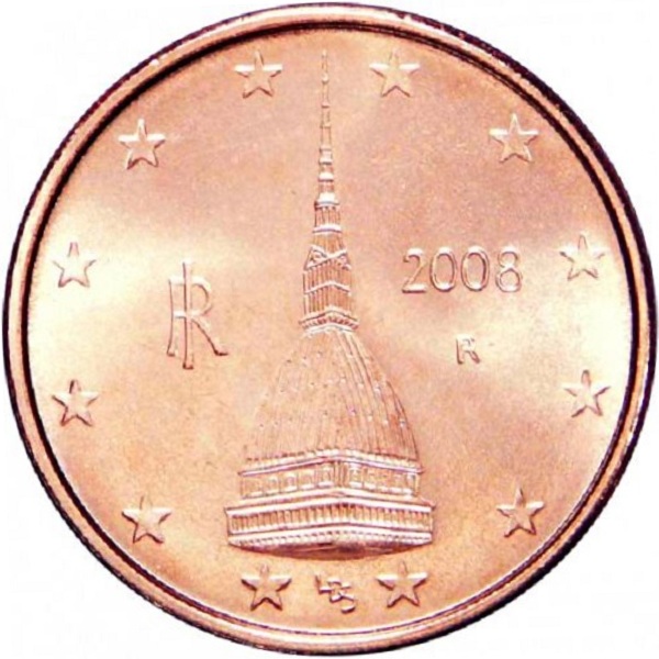 Италия 2 Евро цент (2008) KM#