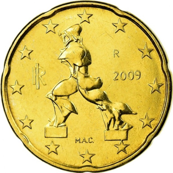 Италия 20 Евро цент (2009) KM#