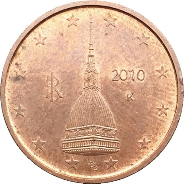 Италия 2 Евро цент (2010) KM#