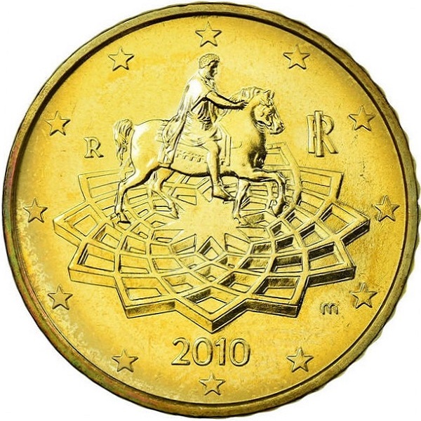 Italy 50 Euro cent (2010) KM#