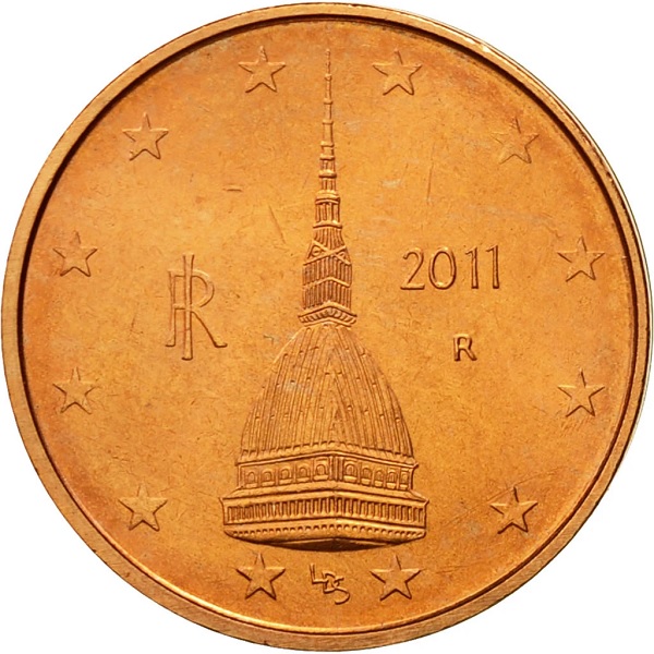 Италия 2 Евро цент (2011) KM#