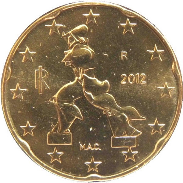 Italy 20 Euro cent (2012) KM#