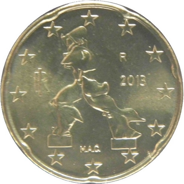 Италия 20 Евро цент (2013) KM#