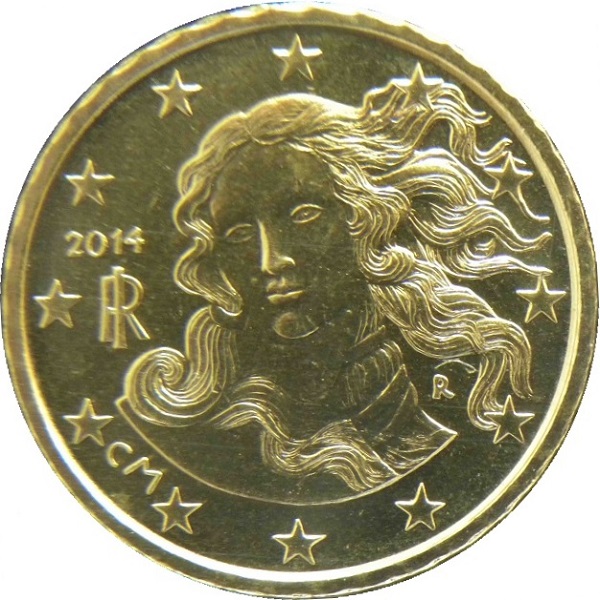 Italy 10 Euro cent (2014) KM#