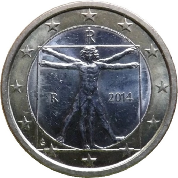 Italy 1 Euro (2014) KM#