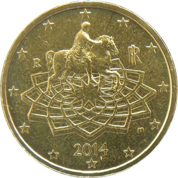 Italy 50 Euro cent (2014) KM#