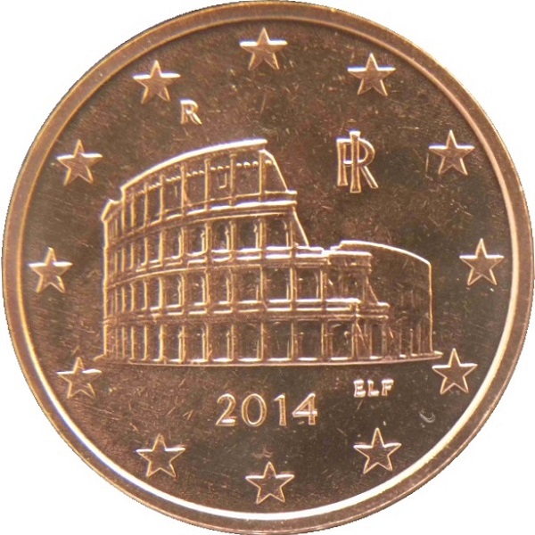 Italy 5 Euro cent (2014) KM#