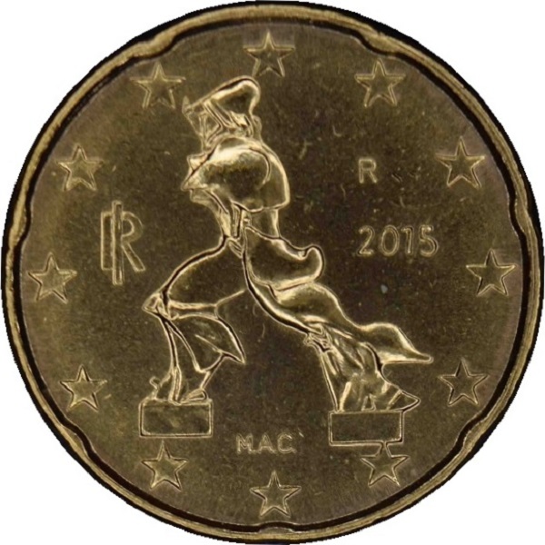 Италия 20 Евро цент (2015) KM#