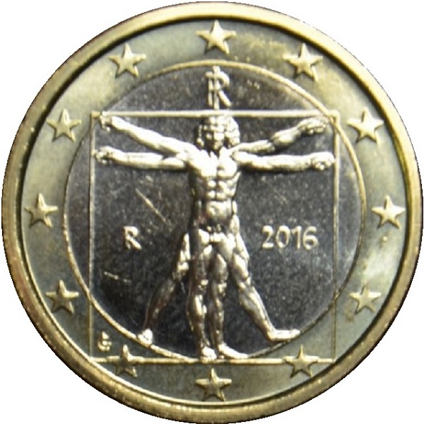 Италия 1 Евро (2016) KM#