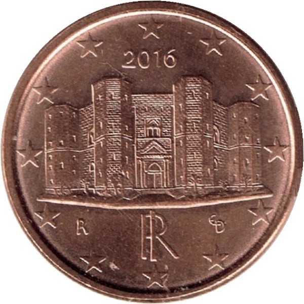 Италия 1 Евро цент (2016) KM#