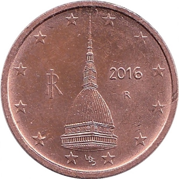 Italy 2 Euro cent (2016) KM#