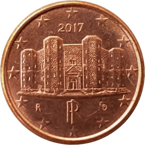 Италия 1 Евро цент (2017) KM#