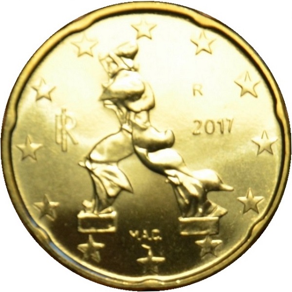 Италия 20 Евро цент (2017) KM#