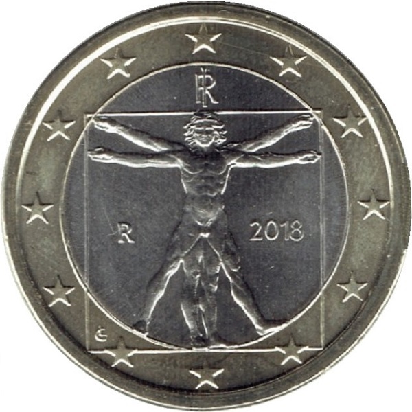 Италия 1 Евро (2018) KM#