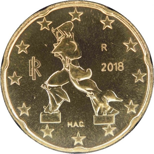 Италия 20 Евро цент (2018) KM#