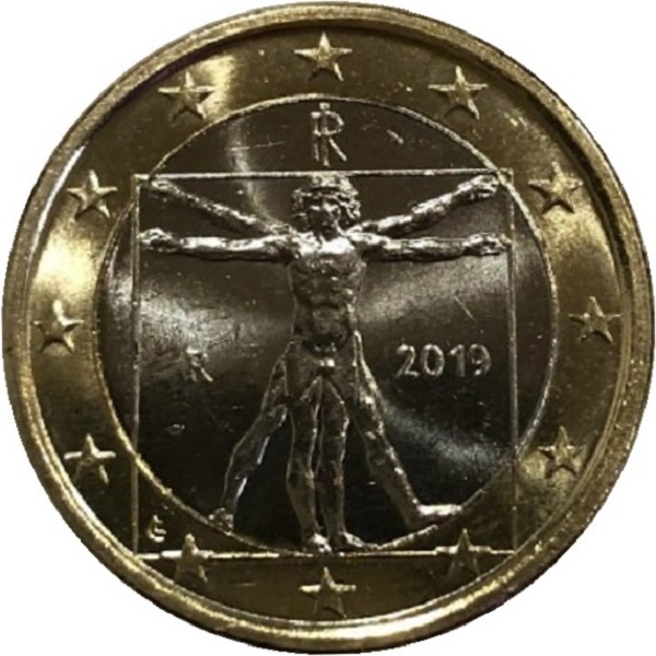 Италия 1 Евро (2019) KM#