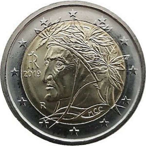 Италия 2 Евро (2019) KM#