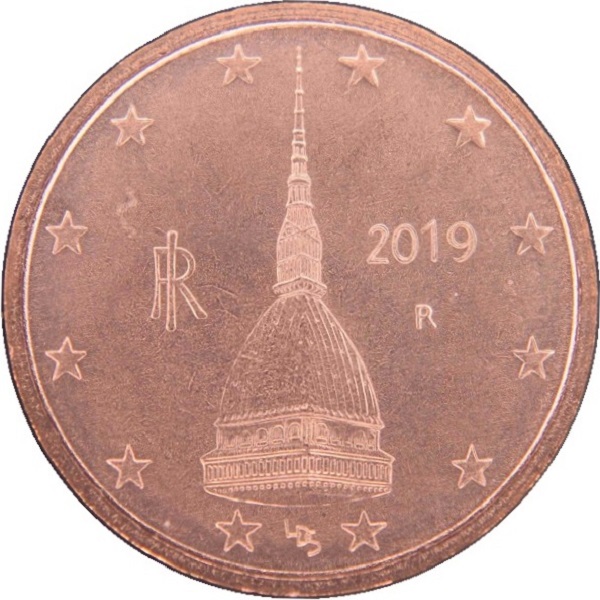 Italy 2 Euro cent (2019) KM#