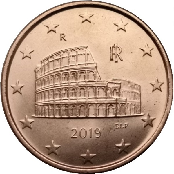Italy 5 Euro cent (2019) KM#