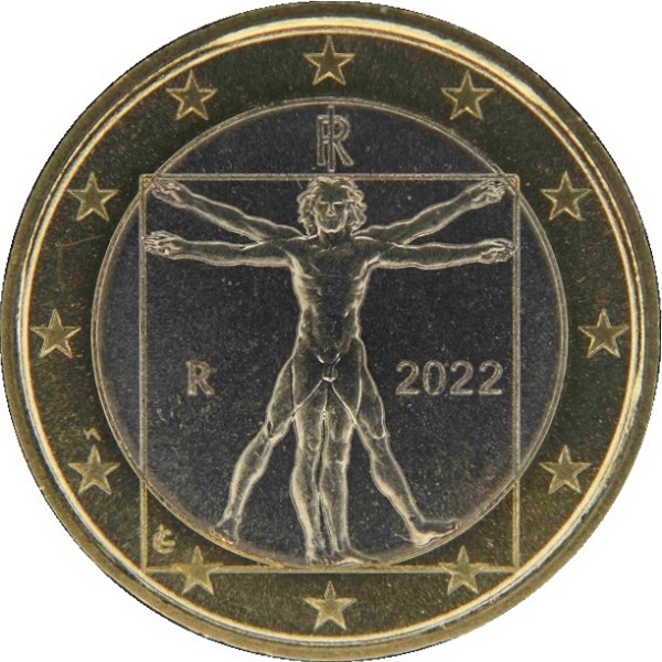 Италия 1 Евро (2022) KM#