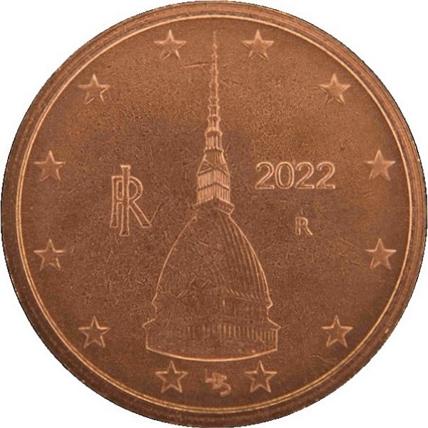 Италия 2 Евро цент (2022) KM#