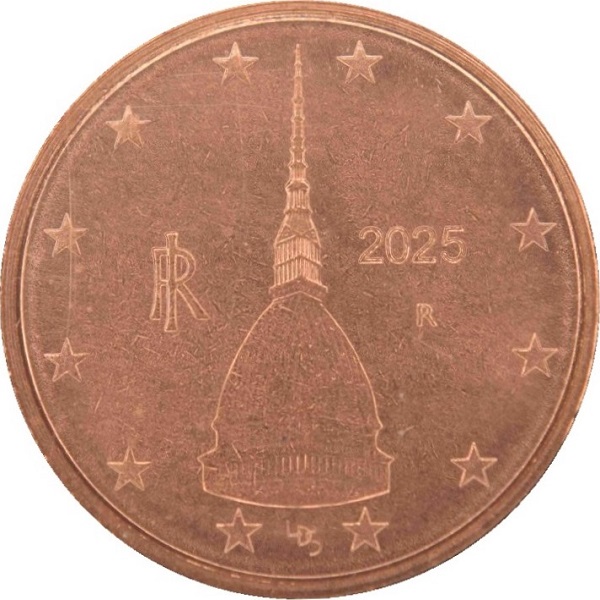 Италия 2 Евро цент (2025) KM#