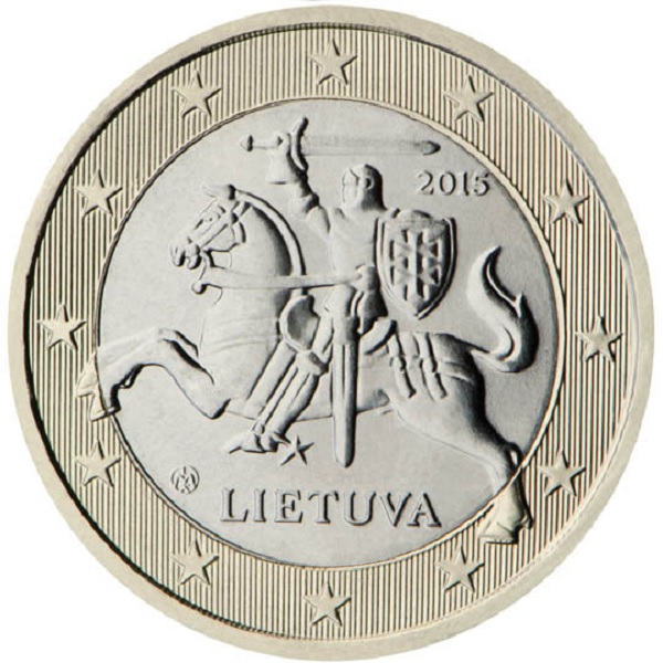 Литва 1 Евро (2015) KM#