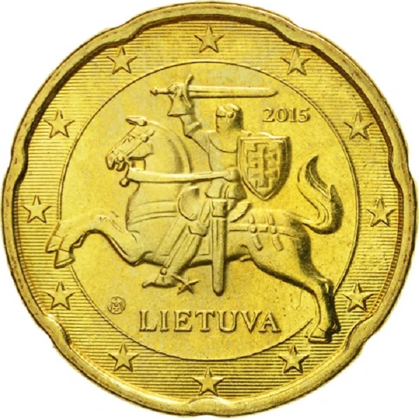 Литва 20 Евро цент (2015) KM#