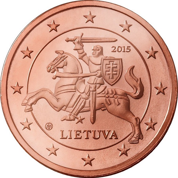 Литва 2 Евро цент (2015) KM#