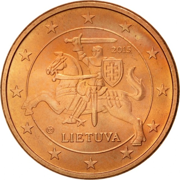 Литва 5 Евро цент (2015) KM#