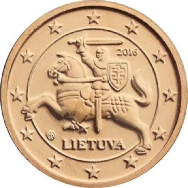 Lithuania 1 Euro cent (2016) KM#
