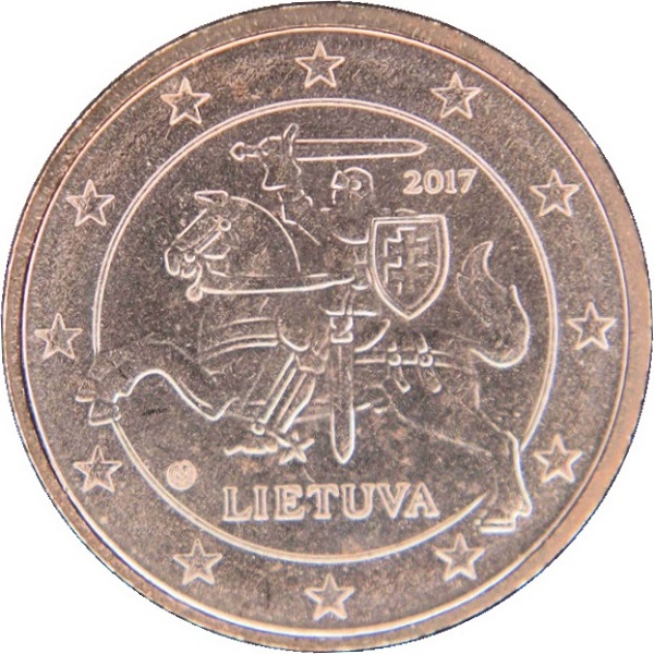 Литва 1 Евро цент (2017) KM#