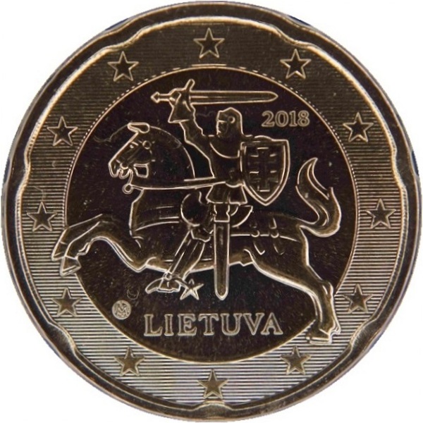 Литва 20 Евро цент (2018) KM#
