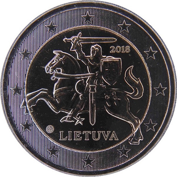 Литва 2 Евро (2018) KM#